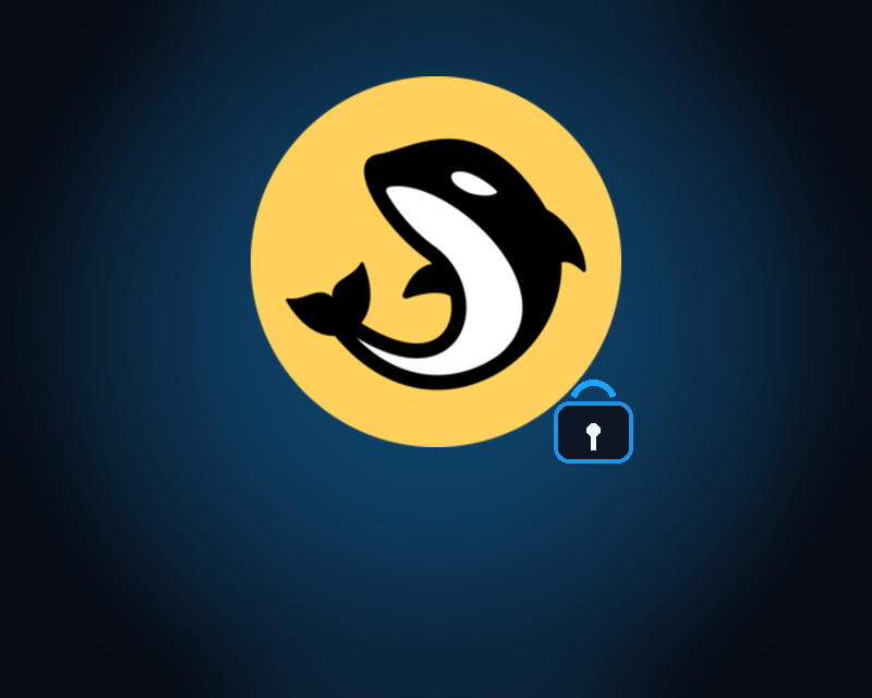 Orca mark with lock